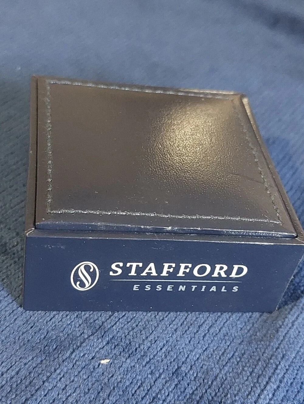 Stafford Essentials Goldtone w/rhinestones Tie Clasp, Vintage Estate Jewelry